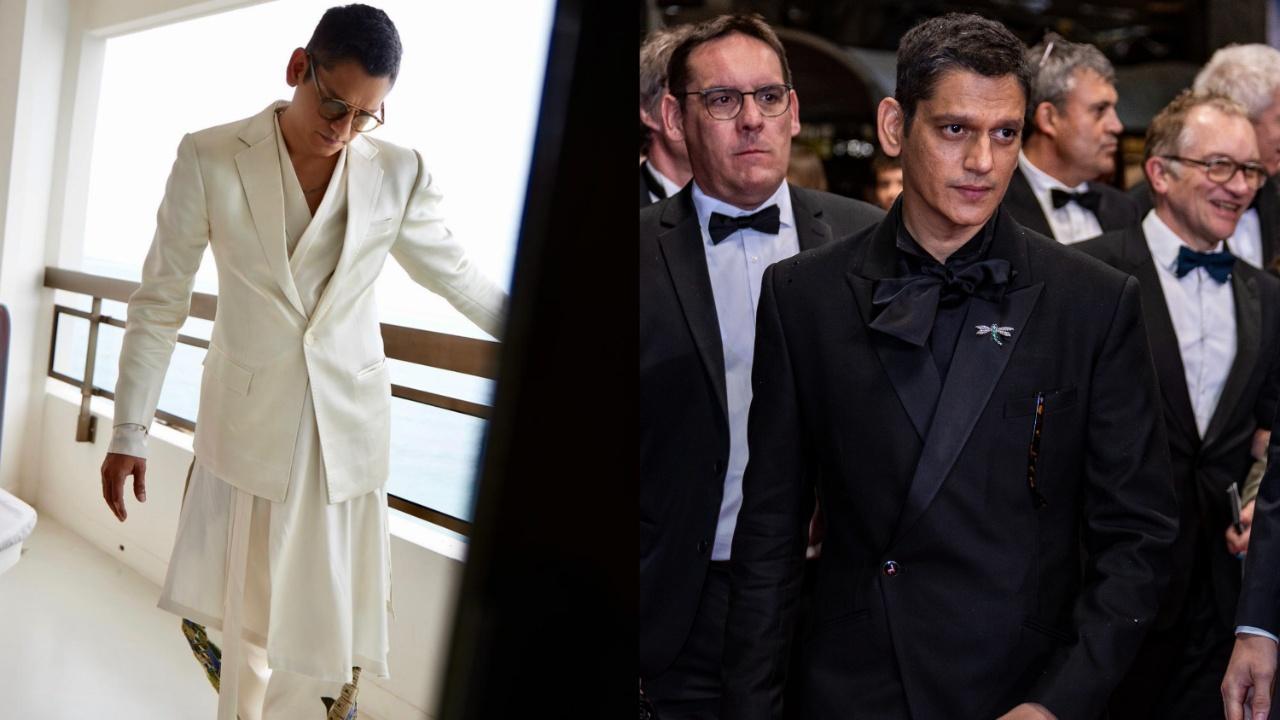 Vijay Varma’s Cannes 2023 black and white look was tailored to perfection. It was formal yet fancy and made him look just perfect for the occasion. Photo Courtesy: Sasha Jairam