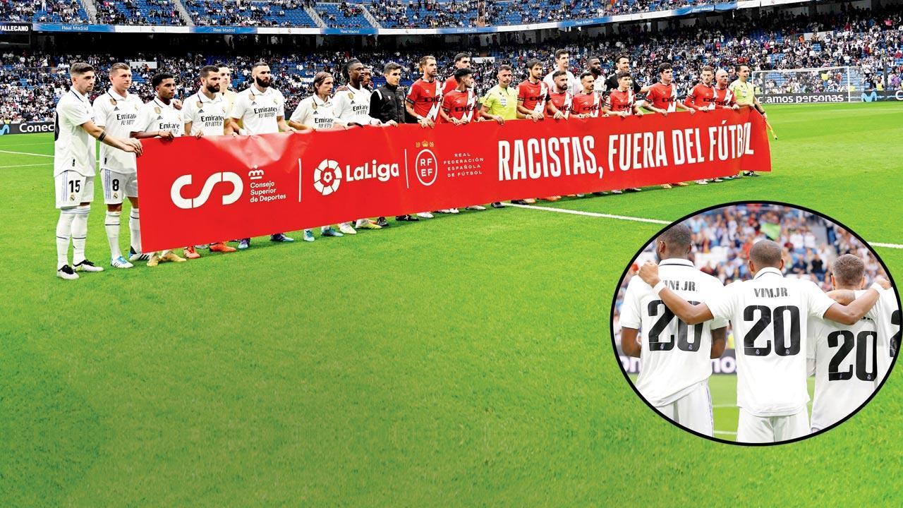 ‘We are all Vinicius’: Madrid players wear No 20 jersey to support star forward