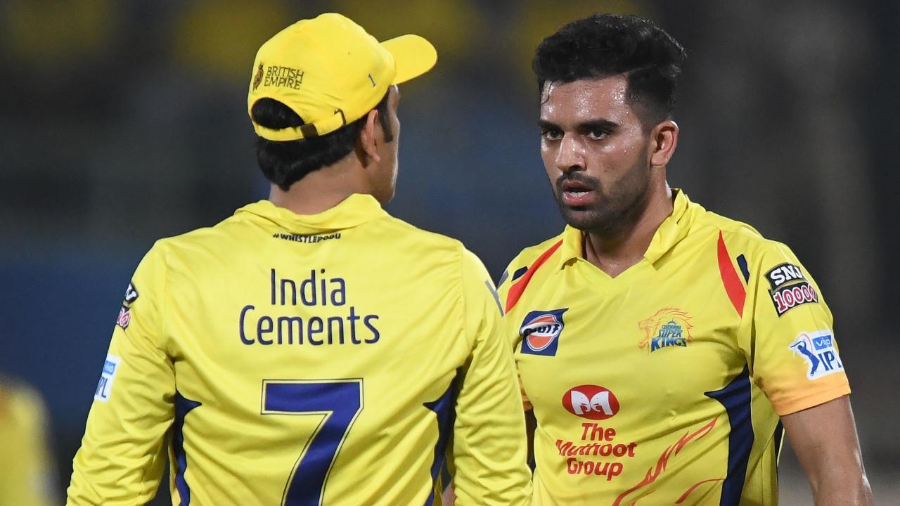 MS Dhonis playful teasing after toss catches Deepak Chahar off guard Watch