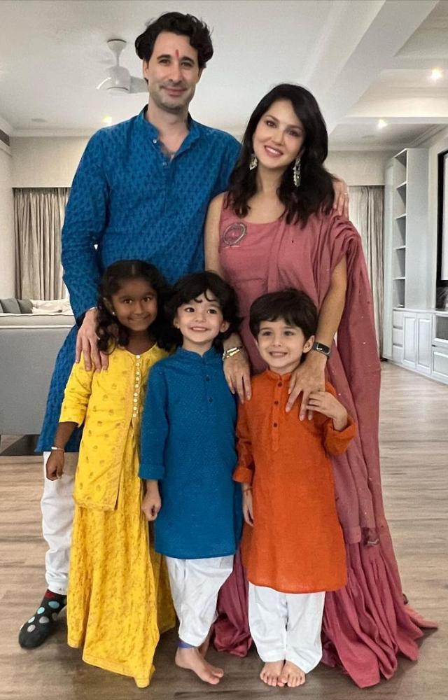 As Mother`s Day is around the corner, let`s take a look at some of the adorable moments of Sunny Leone with her three little munchkins