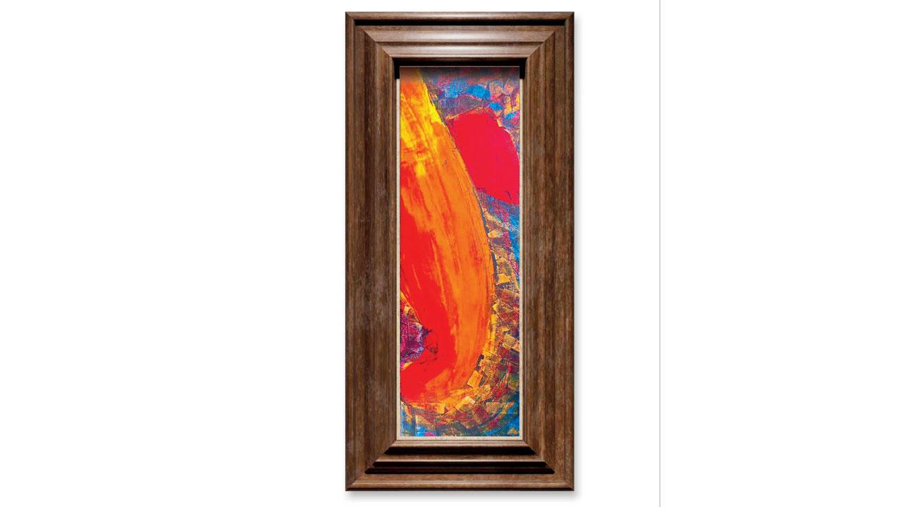 An abstract painting of Lord Ganesha that will be part of the exhibition