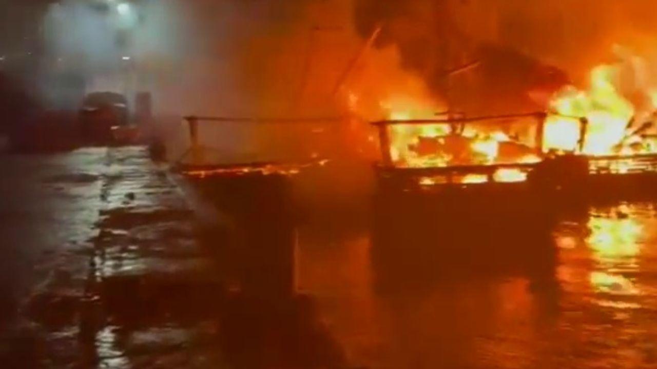 Additional Director General of Police (ADGP) Law and Order Ravi Shankar told ANI that one of the ships caught fire where some boys were present late at night. 
