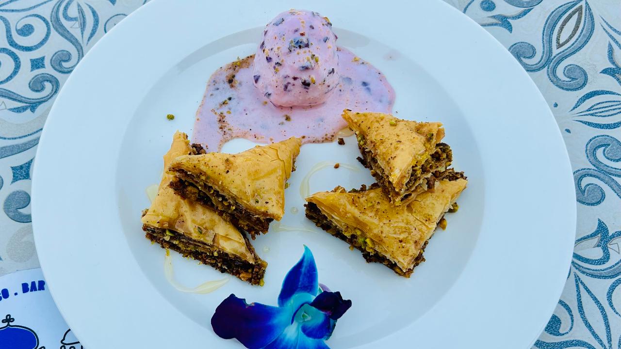 At Romaania, sous chef Amar Majumder introduced a variation of the classic baklava six months ago as he saw more people showing interest in the dessert. They serve baklava with rose ice cream and honey drizzle. They also prepare the pastry in the authentic way and add rose ice cream to enhance the taste.