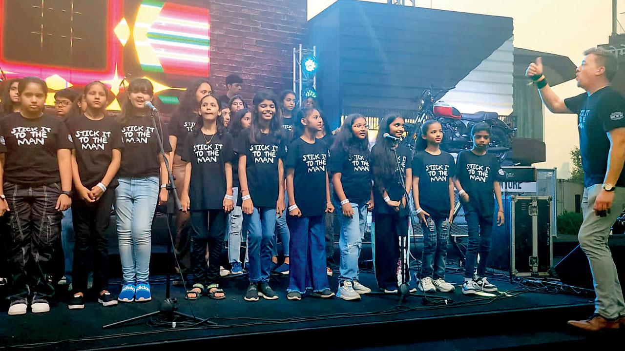 A moment from the performance