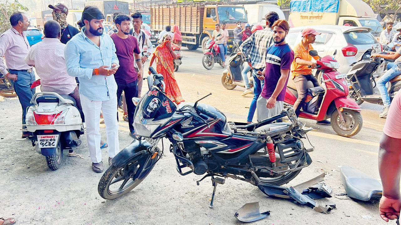 Biker crushed to death by garbage collection truck