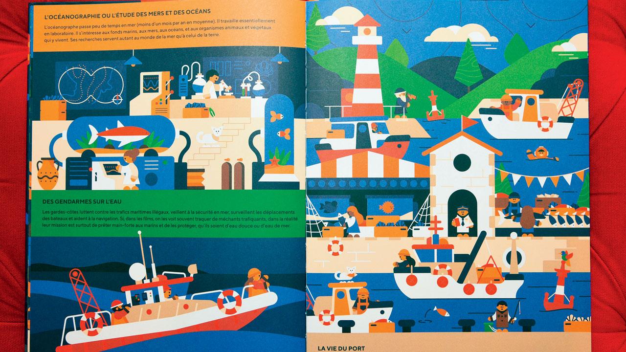 Illustrated pages from the book