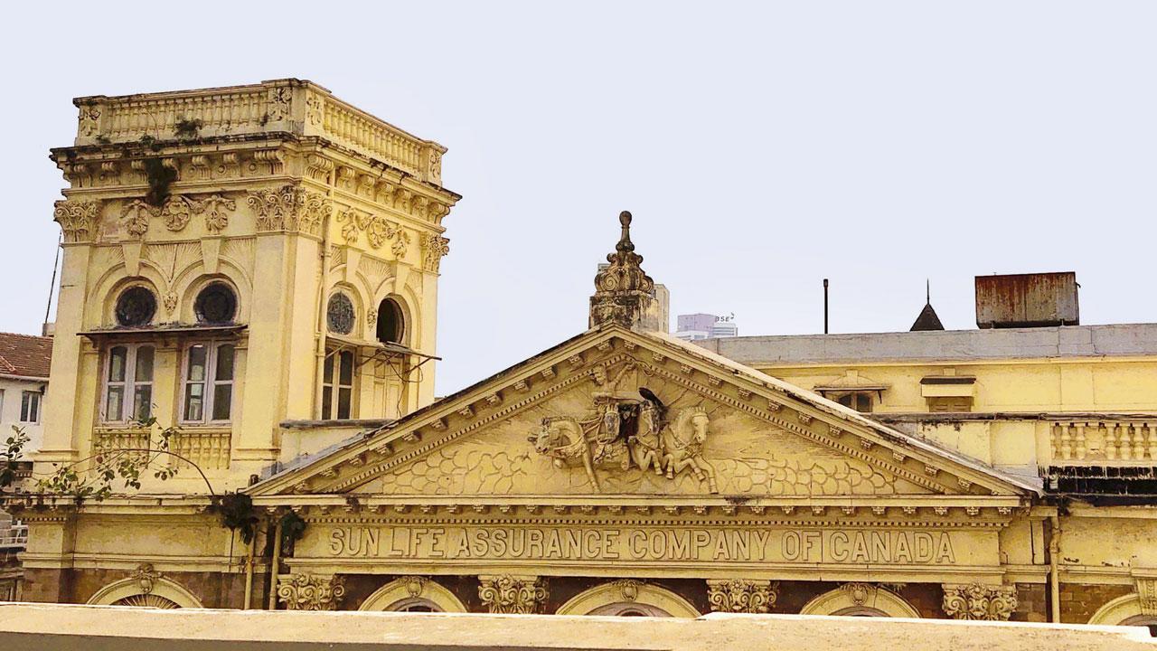 The Canada building with its four-horse chariot on the façade