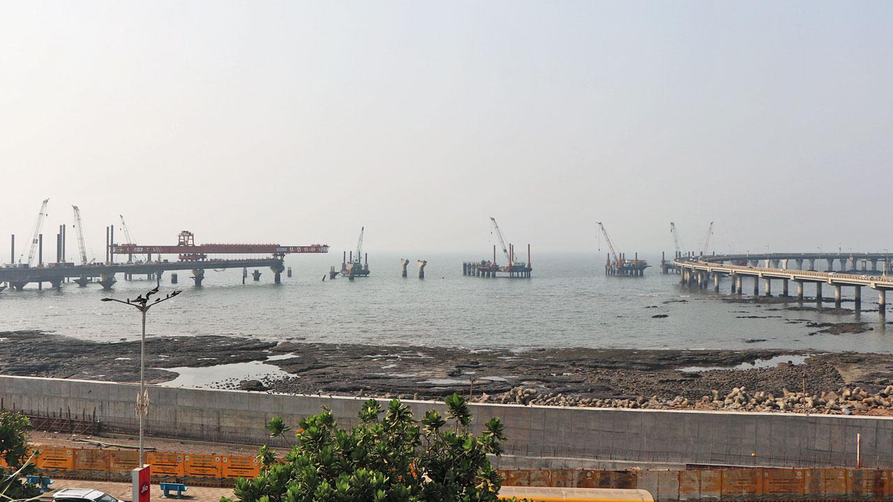 The entire coastal road project is expected to be completed by May 2024. Pic/Anurag Ahire