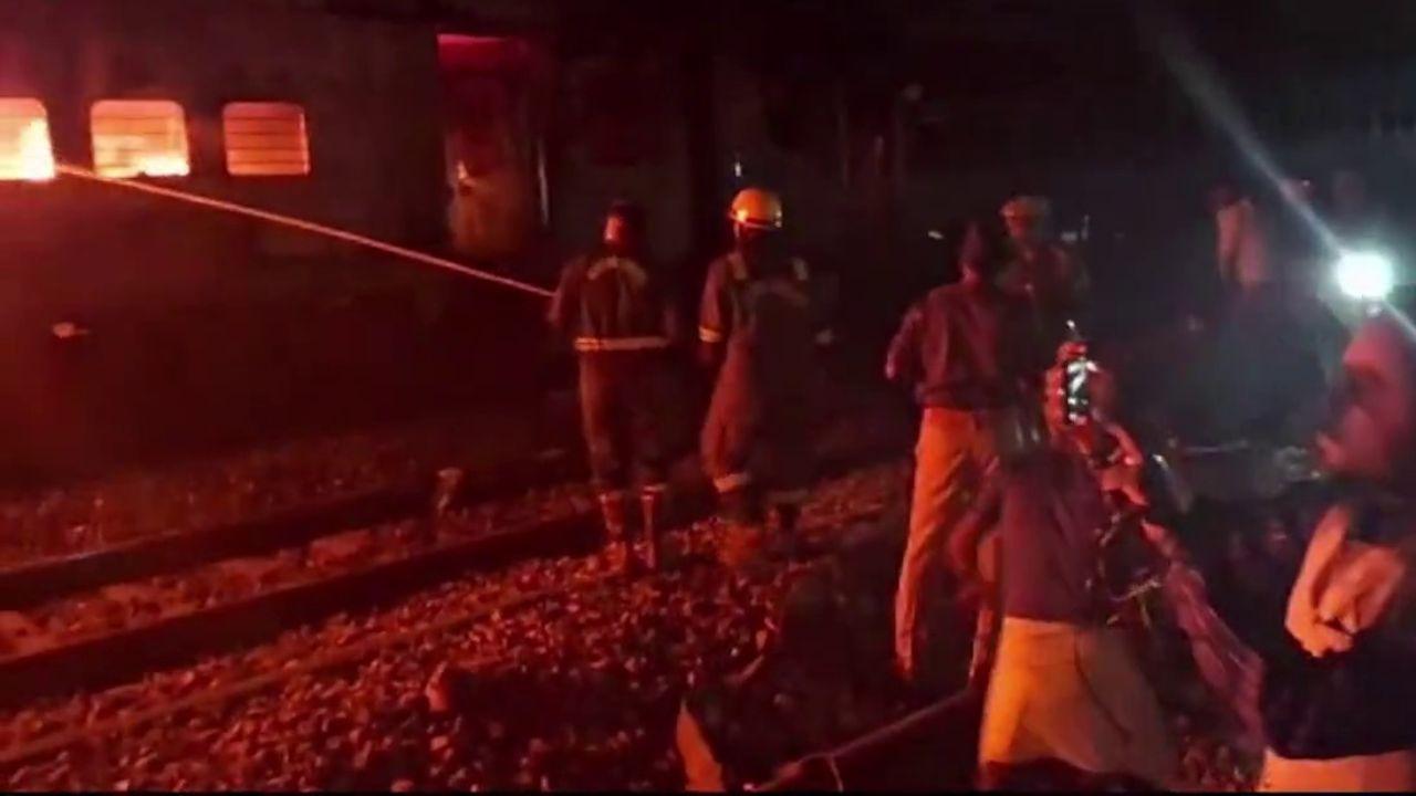 The fire was reported around 2:40 am when the Delhi-Saharasa Vaishali Express was passing through an area under the Friends Colony police station, Etawah Superintendent of Police (SP) Sanjai Kumar said.