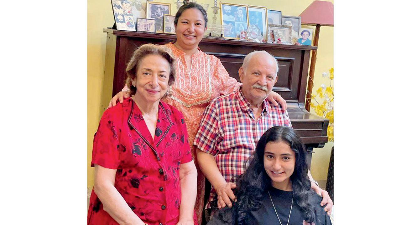 Nellie Gandhi and her daughter Diana Mistry have studied at JB Vachha, and the tradition is now taken forward by Mistry’s daughter, Ava. Pics/Sameer Markande