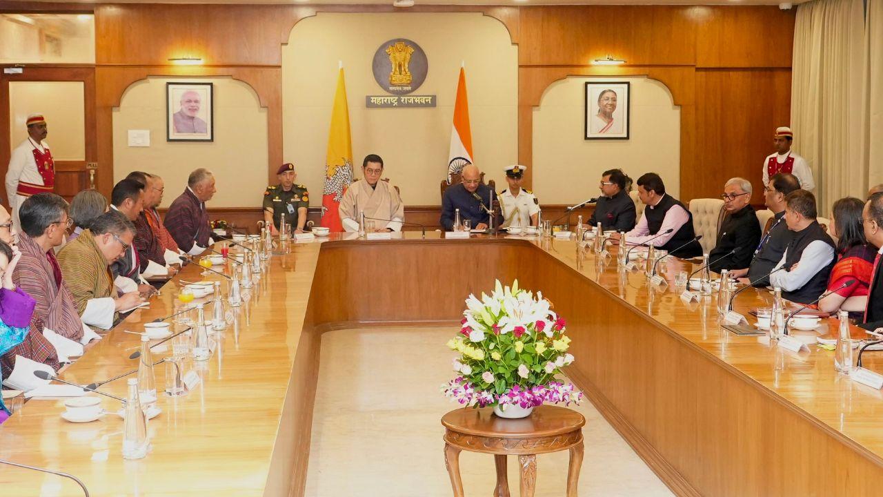 The Bhutan King, who is accompanied by senior officials, is on an official visit to India from November 3 to 10.