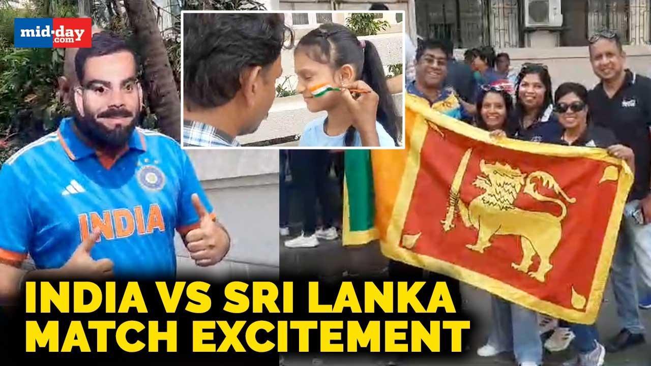 ICC World Cup 2023: Cricket fans seen excited for India vs Sri Lanka