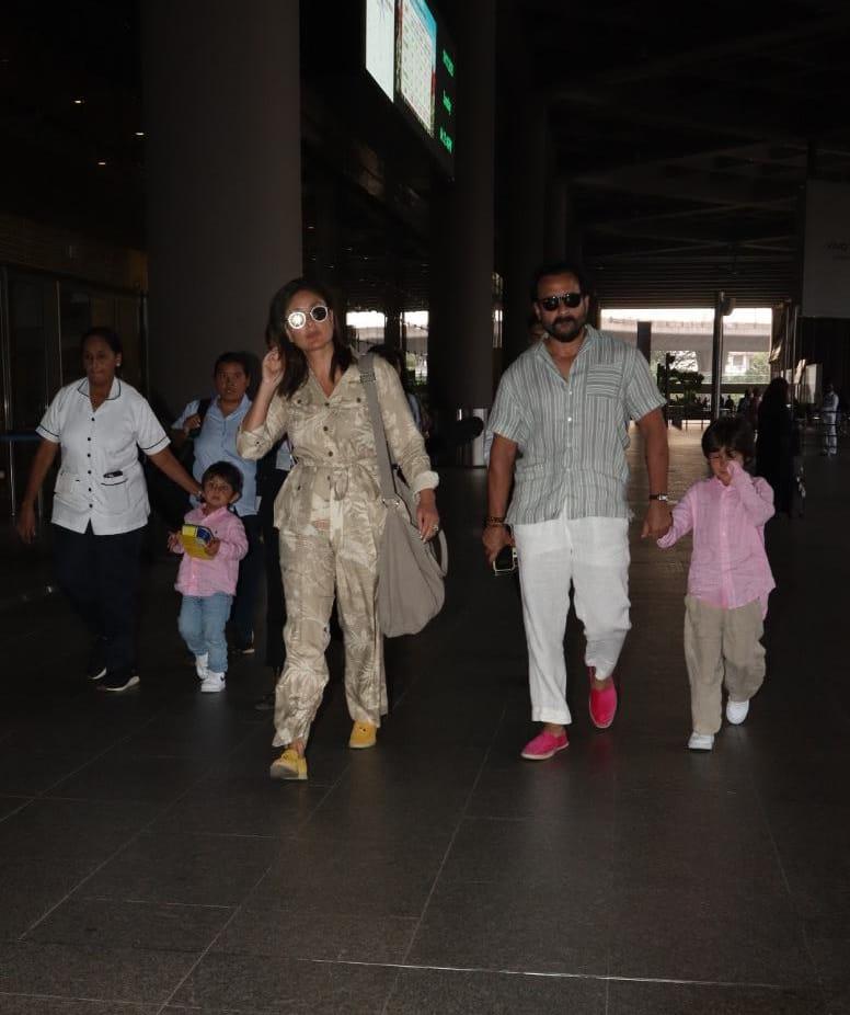 Kareena Kapoor Khan, Saif Ali Khan were clicked with their children 