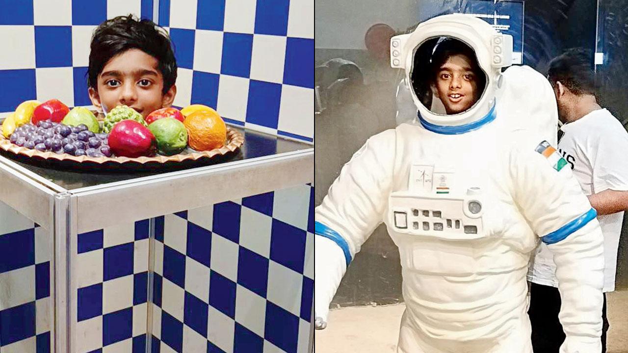 Kavyansh poses at the Nehru Science Centre