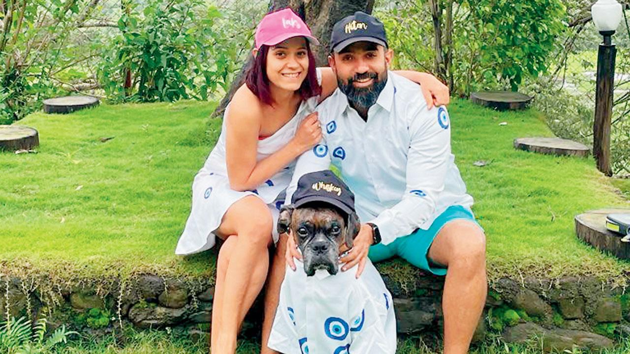 Lakshmi and Hiten with Whiskey