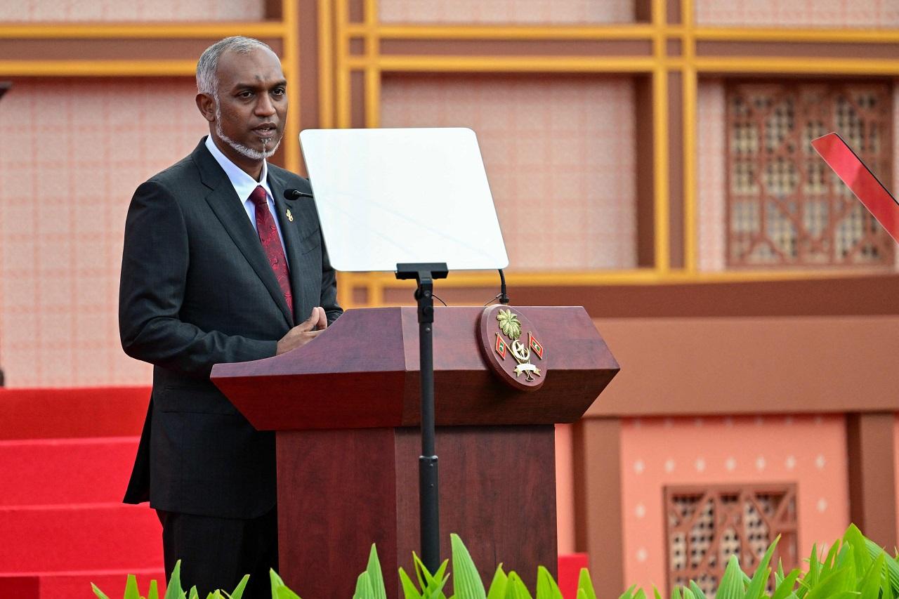 The 45-year-old Muizzu took the oath of office at the Special Assembly of the People's Majlis held at Republic Square