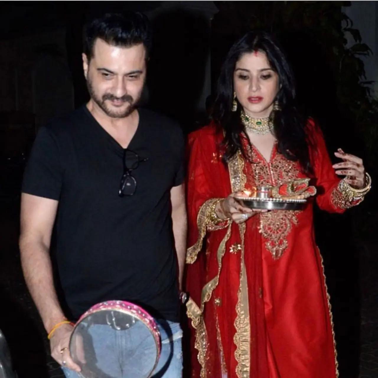 Maheep Kapoor has also been an avid celebrator of Karwa Chauth. She took to her Instagram handle to post this throwback with her husband Sanjay Kapoor in 2022