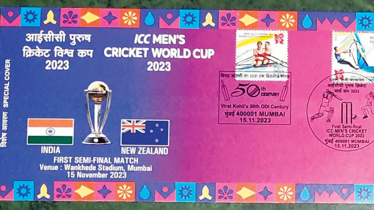 The two cancellations on the cover