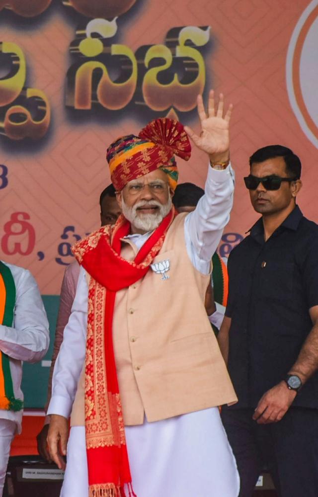 Addressing an election rally in Nirmal district, PM Modi said, 'We have a government in Telangana that stays in a farmhouse and does not give houses to poor'