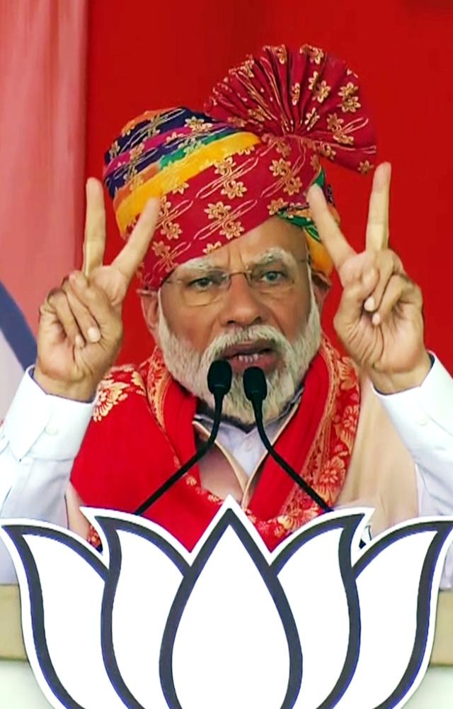 'But I promise that as soon as the BJP government is formed in Telangana, these houses will be given to the poor immediately. This is Modi`s guarantee,' he said