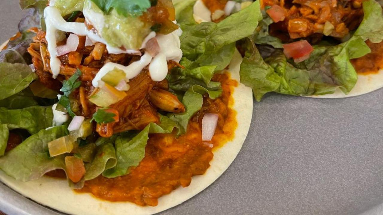 At Communion Cafe, chef Karishma Sakhrani has two Mexican-inspired tacos - Chipotle Jackfruit and BBQ Chicken. The chipotle chillies lend a nice fiery heat to the tacos, while the BBQ is easy and pleasing. Both tacos come with guacamole, sour cream and salsa.