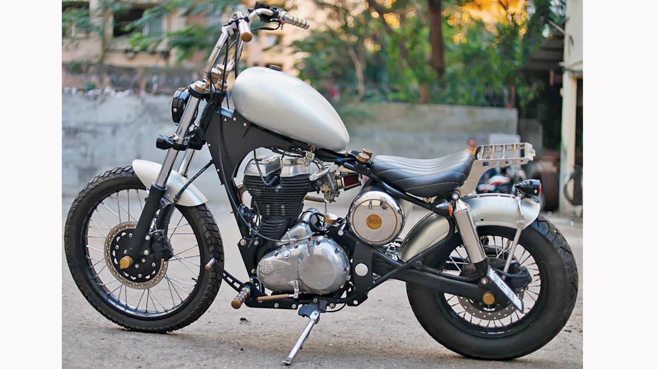 The modified Thunderbird with brass embellishments