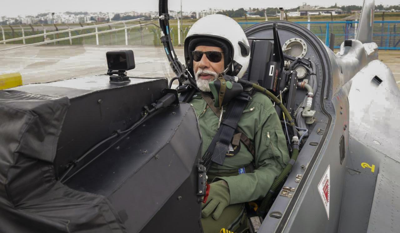 PM Modi arrived in the city earlier today and visited Defence PSU Hindustan Aeronautics Limited to review the ongoing work at its manufacturing facilities, officials said