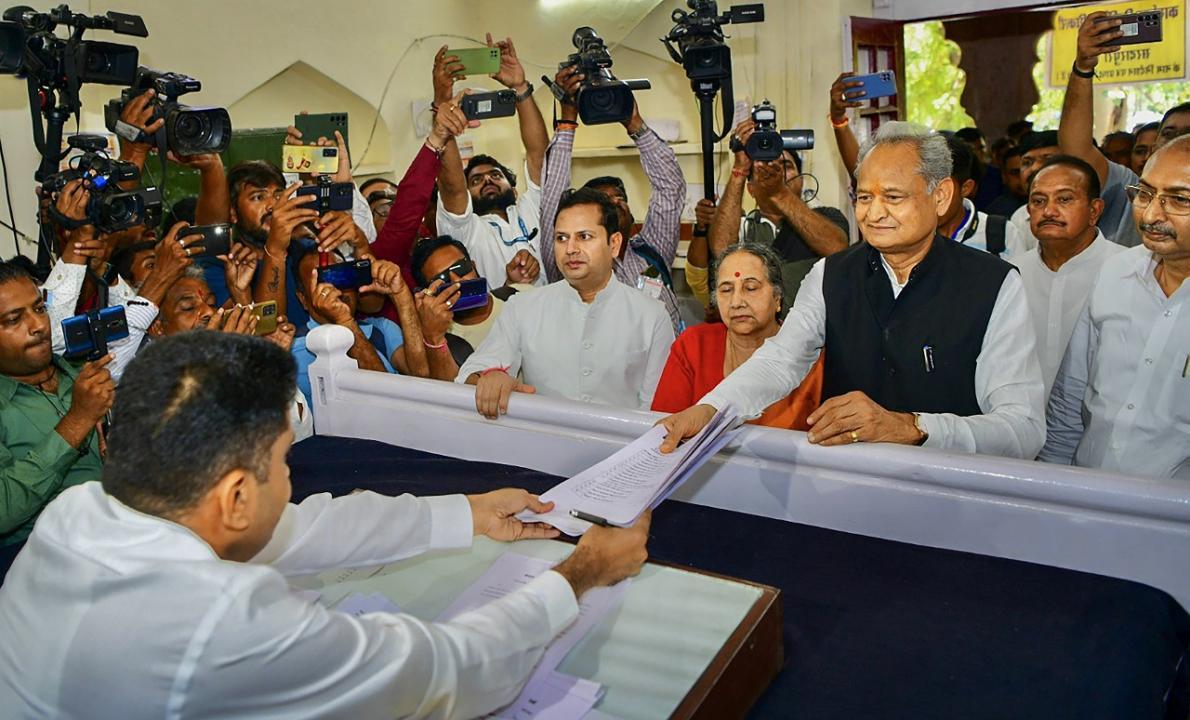 People in mood to repeat govt: CM Ashok Gehlot files nomination for Rajasthan polls