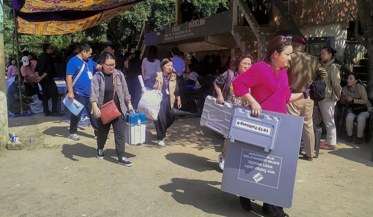 Security increased ahead of Assembly elections across Mizoram, polling teams reach booths