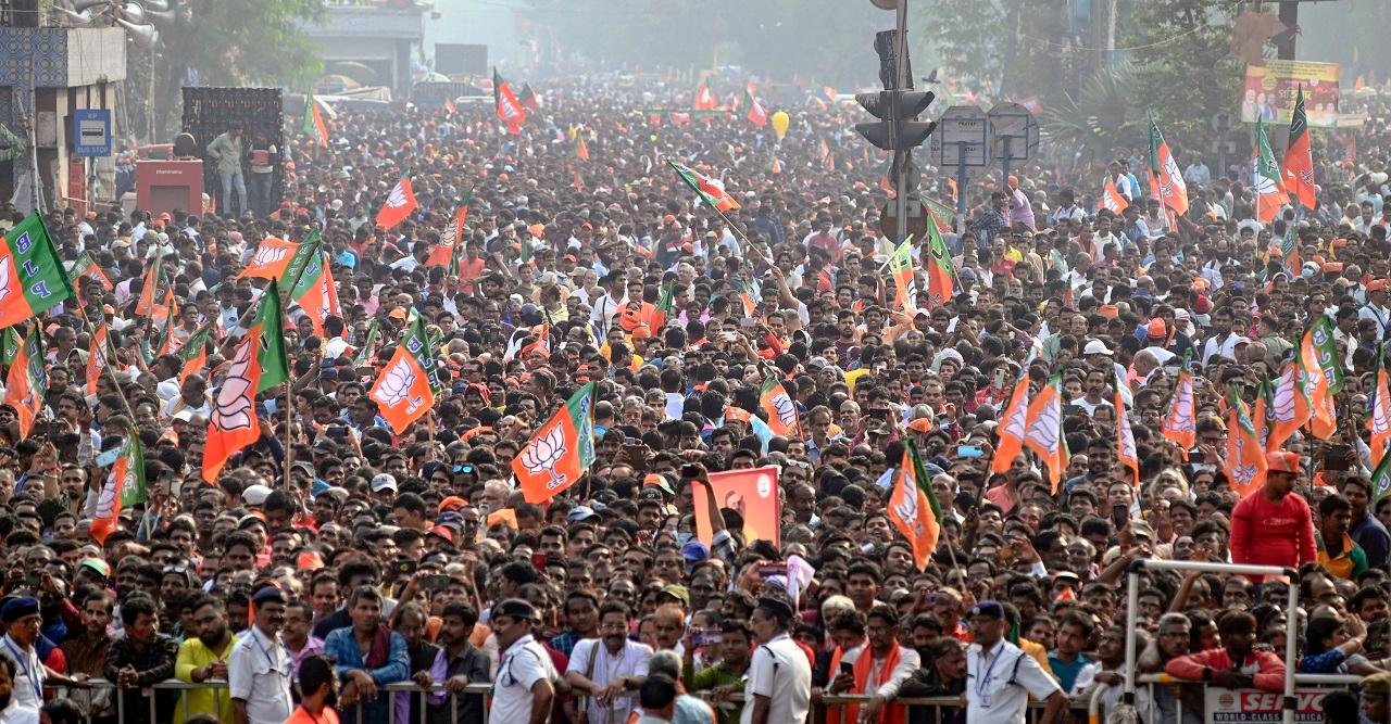 Lauding the turnout at the rally, he said this indicates the people's mood and claimed that the BJP will come to power with two-third majority in the state in 2026