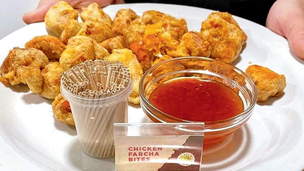 Chicken farcha bites served at the palooza