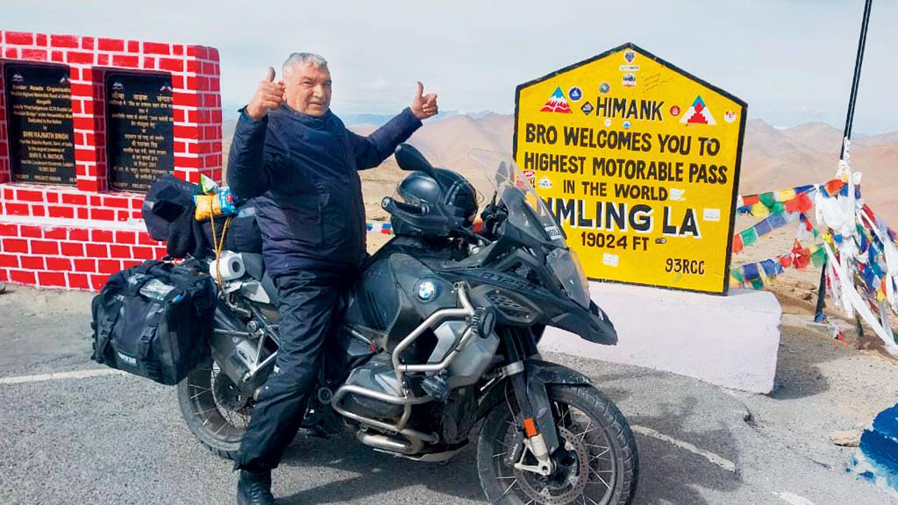 Patel at Uming La ahead of Leh