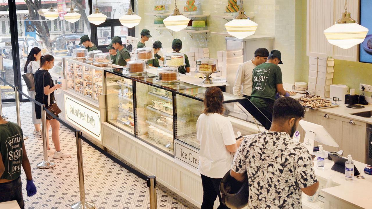 Patrons browse the offerings at the bakery. Pics/Satej Shinde