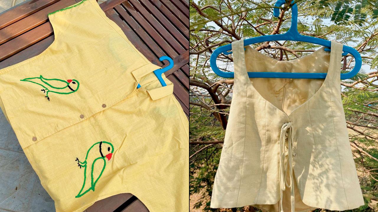 The pop-up offers apparel (above) across styles and silhouettes 