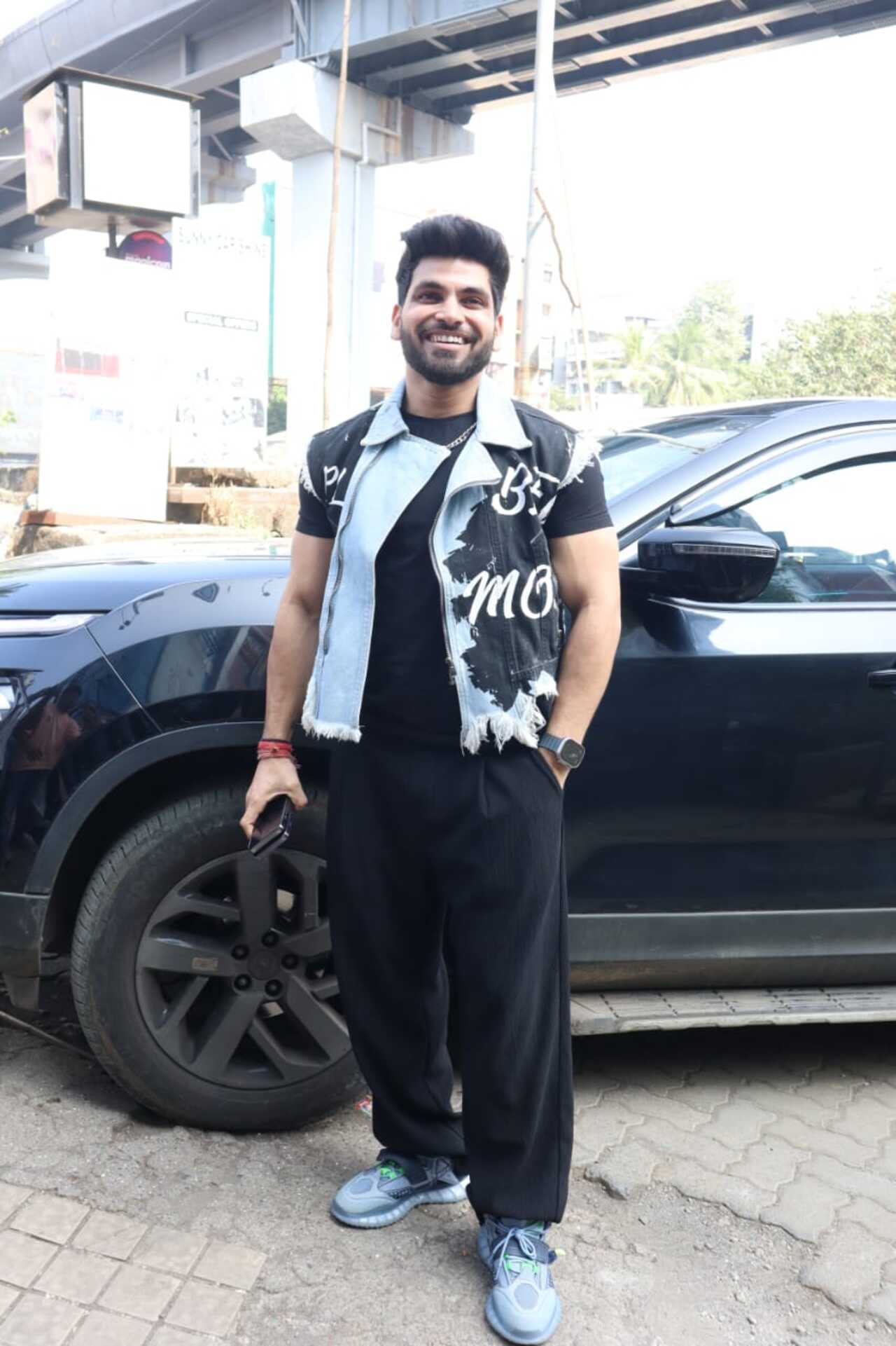 Shiv Thakare was spotted in the city looking dapper in casuals