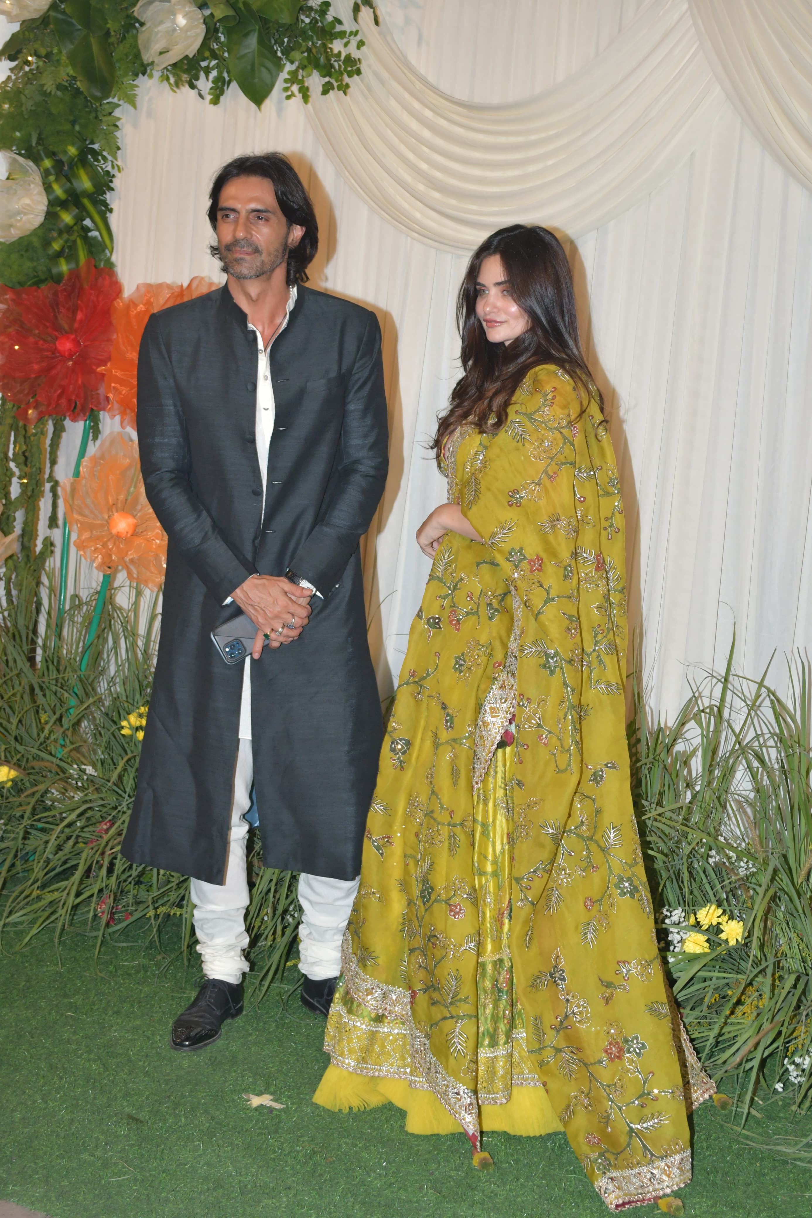 Arjun Rampal was also spotted at the party with his girlfriend