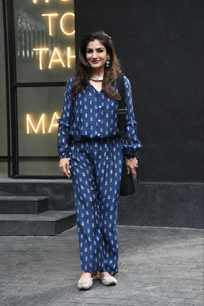 Raveena Tandon looked stunning in a blue co-ord set as she was spotted in the city