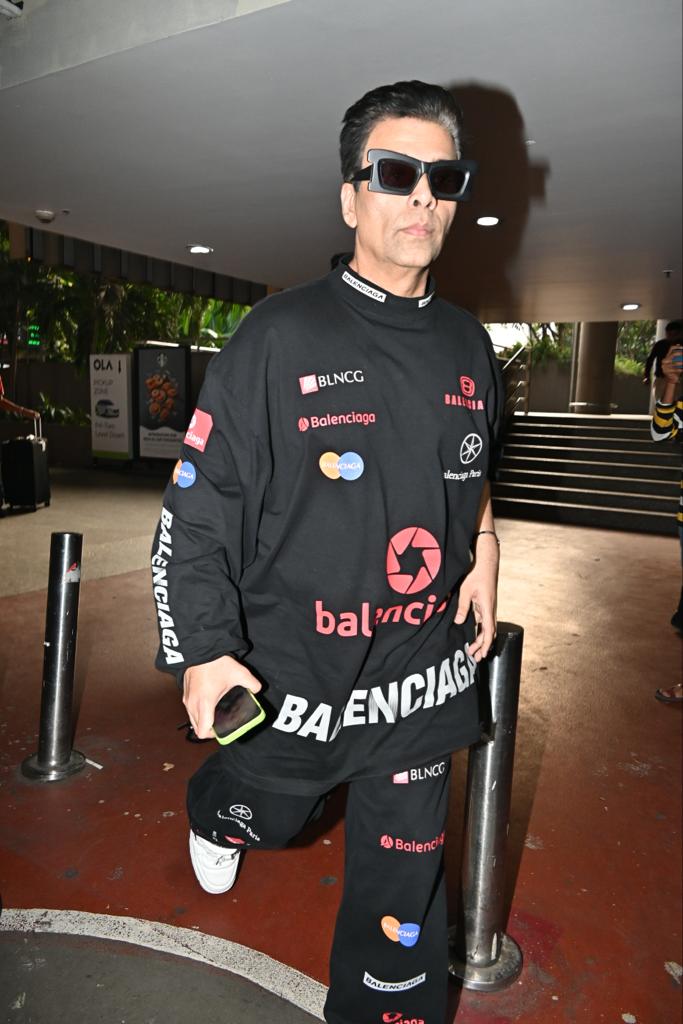 Karan Johar looked smart in an all-black outfit as he was clicked in the city