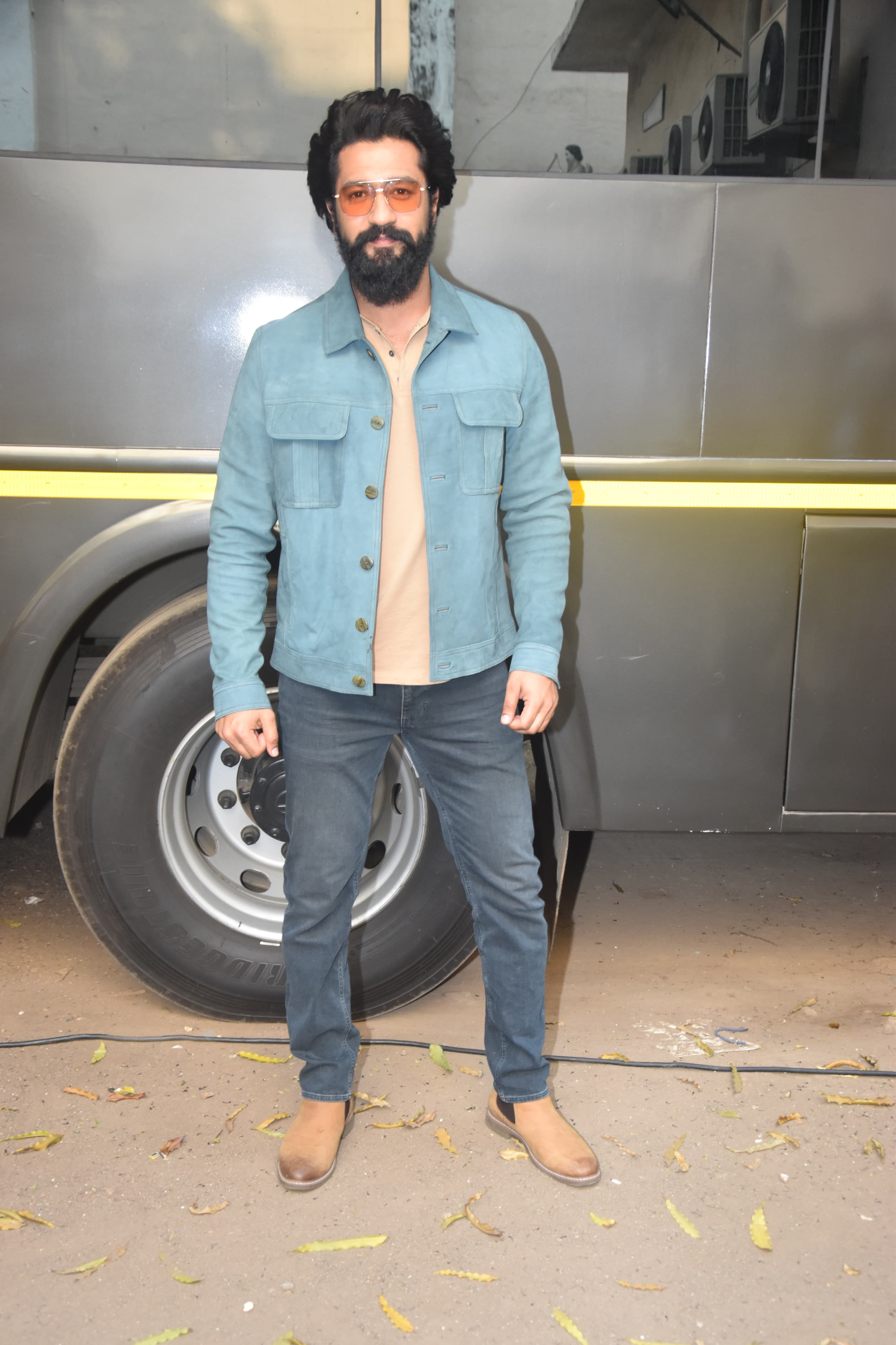 Vicky Kaushal was clicked as she went to promote his upcoming film, Sam Bahadur