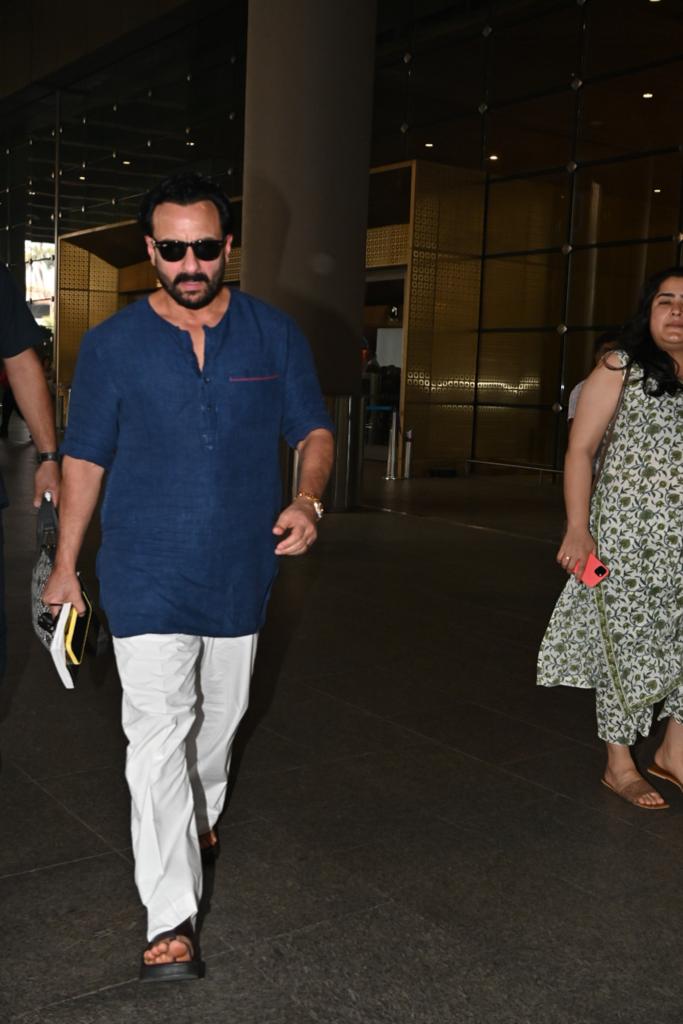 Saif Ali Khan was clicked at the airport as he returned to the city