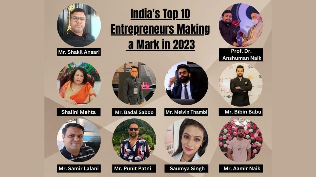 Leaders of Tomorrow: India's Top 10 Entrepreneurs Making a Mark in 2023