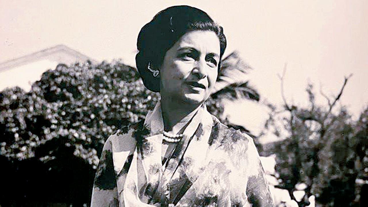 Zehra Ali Yavar Jung in the 1970s, having arrived in Bombay with her Governor husband