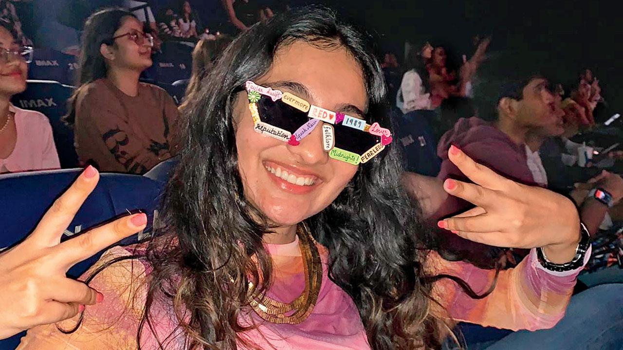 Jain accessorised her sunglasses with the names of all the Taylor Swift eras