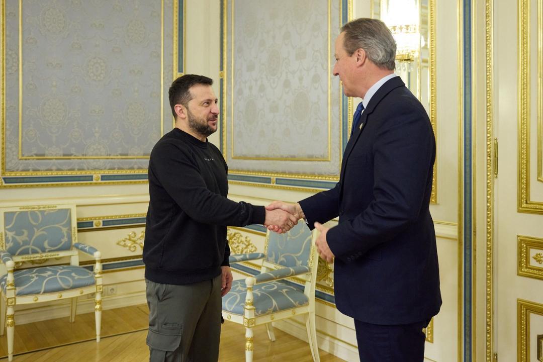 David Cameron meets Volodymyr Zelenskyy, reiterates UK's support for Ukraine