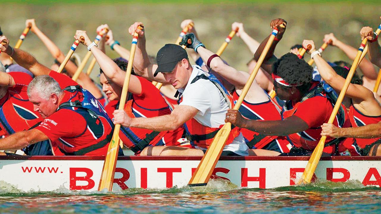 William goes dragon boating in Singapore