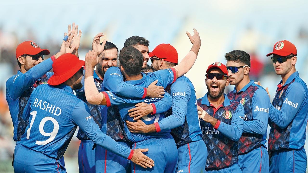 ICC World Cup 2023: It's a high five for Afghans!
