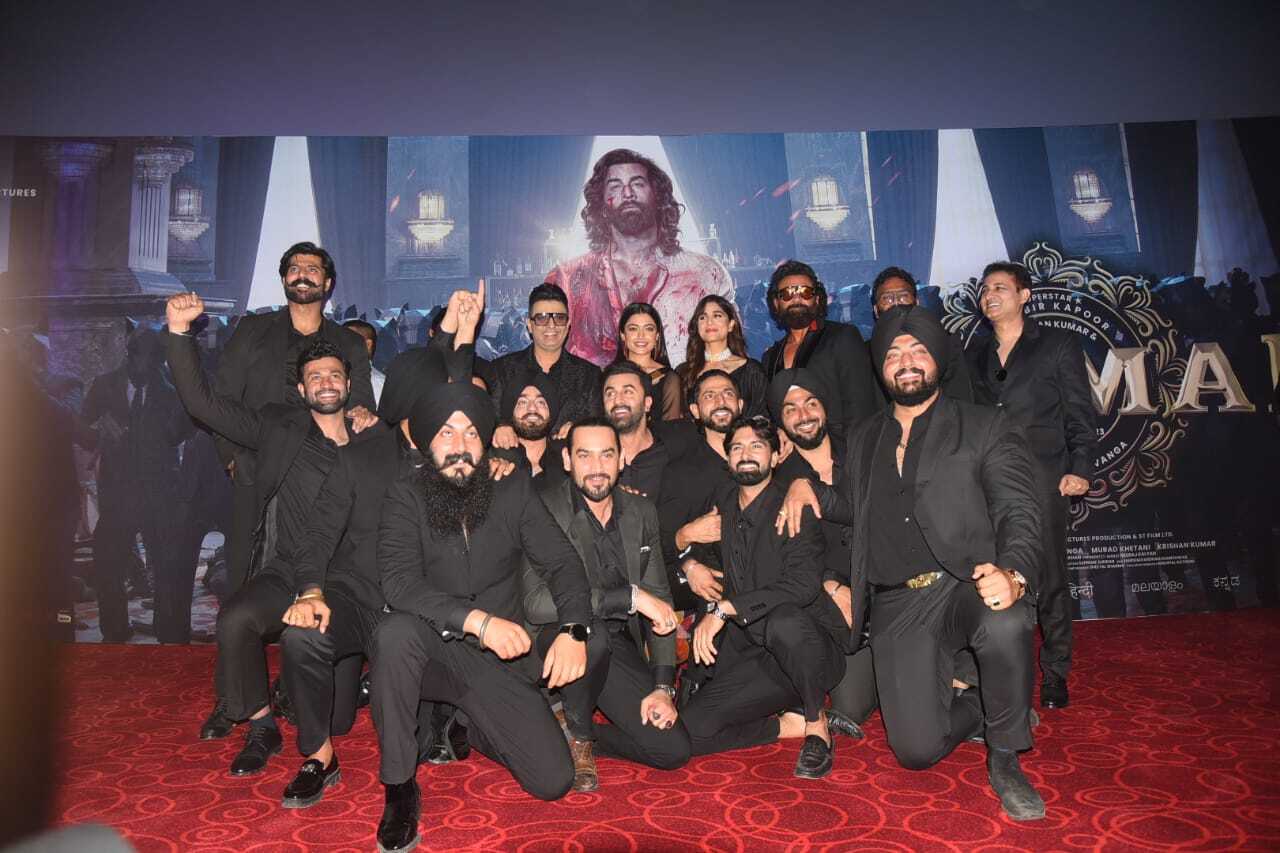 The complete team of Animal pose together. Anil Kapoor, however, was missing from the event
