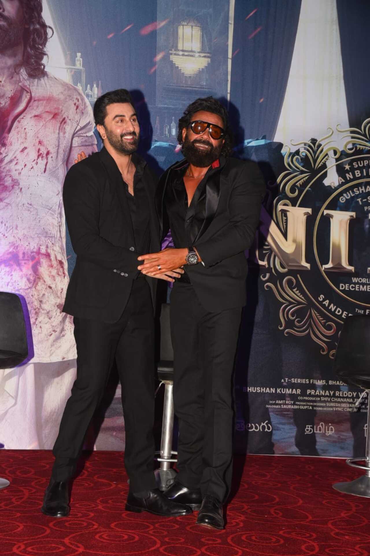 Enemies on screen, good friends off the screen- Ranbir and Bobby embrace and laugh at the trailer launch. Bobby, reportedly, plays a mute character. His silent villain act is one of the exciting elements of the film