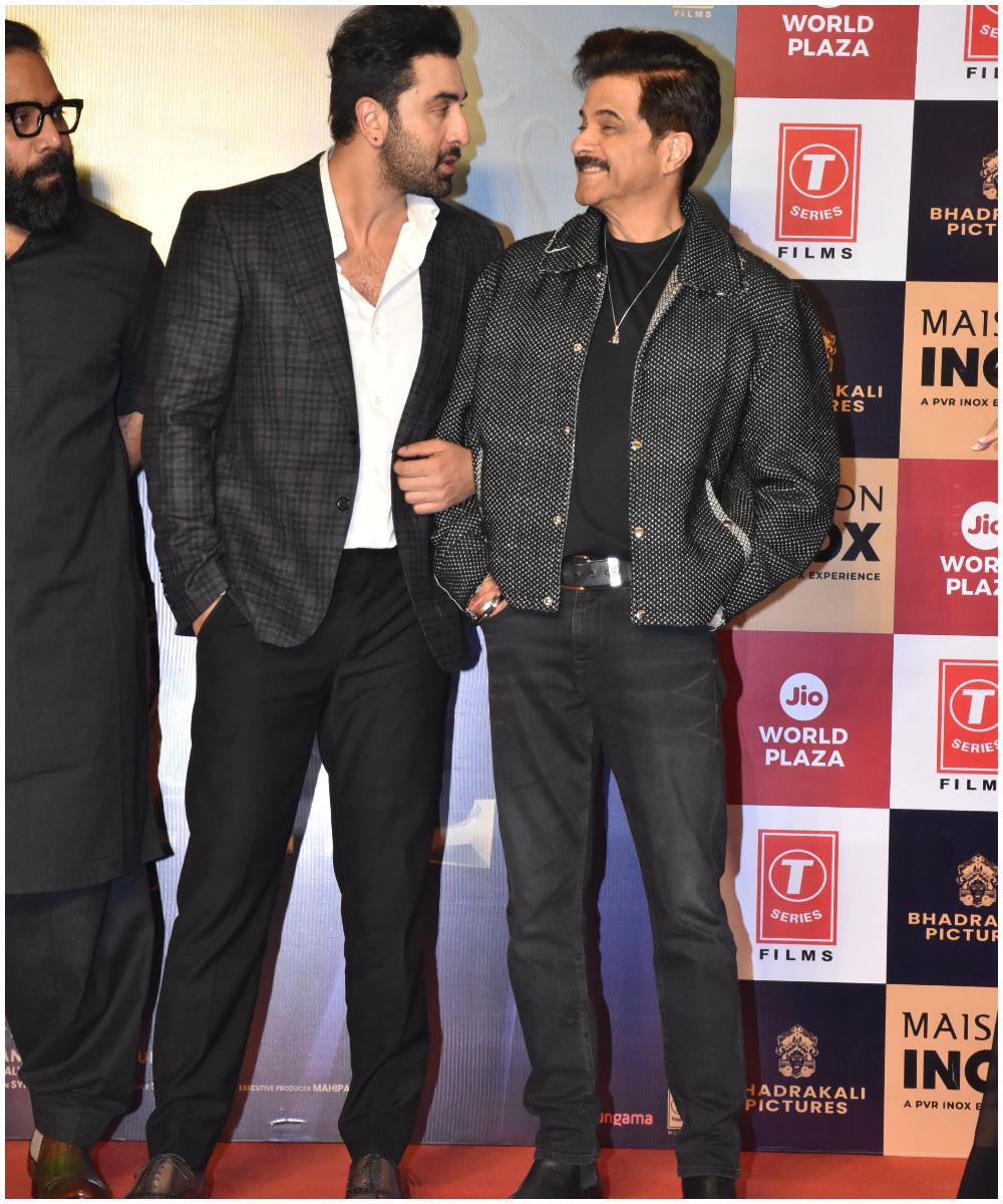 Ranbir Kapoor and Anil Kapoor at the screening