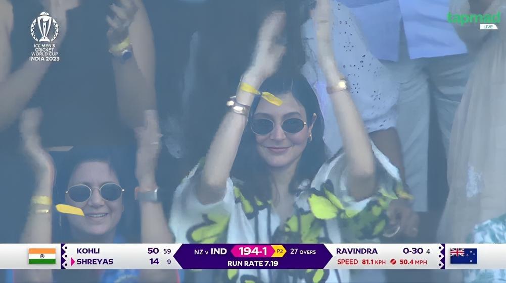 Of course, Anushka Sharma was in the stands cheering for her husband, Virat Kohli!